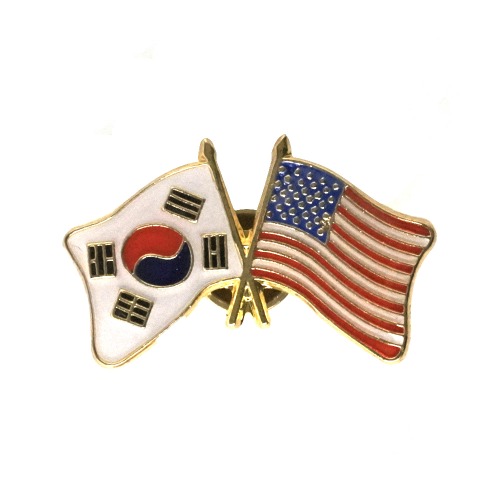 국산 한미동맹 뱃지 대한민국 태극기 미국 성조기 국기 브로치