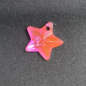 분홍색 핑크색 13mm 작은 입체 별모양 보석 낱개