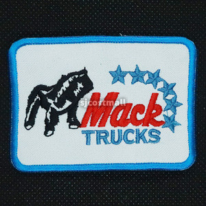맥 트럭스 Mack TRUCKS 로고 레이싱팀 와펜 자수 패치