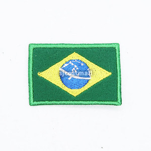 브라질 국기 (중) 와펜 자수 패치라벨,와펜,코스프레 승진사